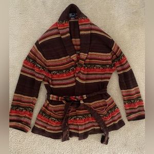 Southwestern Shawl Collar Cardigan
